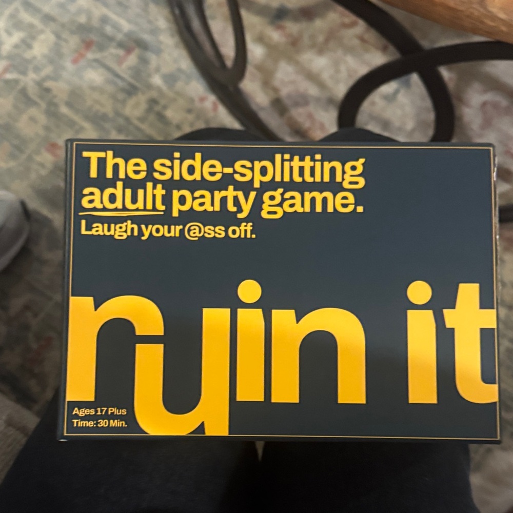 Ruin It Adult Party Game - Black and Yellow
